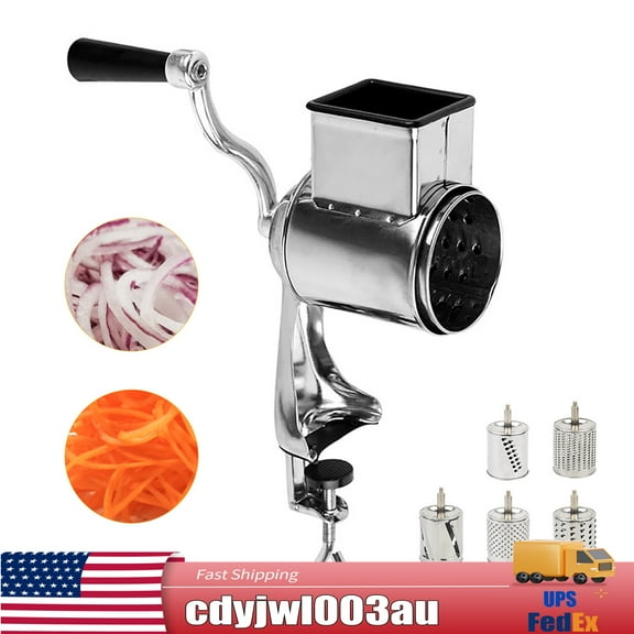 Rotary Coconut Shredder Cheese Grater Manual Vegetable Grinder Stainless Steel