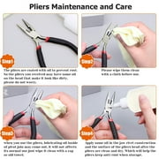 Goyunwell Jewelry Making Supplies Kit Jewelry Repair Tool with Accessories Jewelry Pliers Jewelry Findings and Beading Wire Starter Set 913pcs Silver