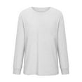 thumbnail image 5 of Diufon Fall Womens Long Sleeve Tops Casual Solid Color Tunics Round Neck Breathable Blouses, 5 of 5