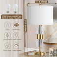 thumbnail image 6 of Rottogoon 25.5" Modern Table Lamp for Living Room Gold Metal Touch Control Bedside Lamps with USB Ports, 6 of 8