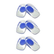 MICPANG Heel Cups for Heel Pain Gel Heel Protectors Plantar Fasciitis Inserts Silicone Pads for Bone Spurs Pain Relief Bruised Feet Best Insole (3 Pairs)