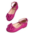 thumbnail image 5 of newwalpole Toddler Girls Dress Shoes Mary Janes Ballerina Flats for Girls Shoes Toddler Hot Pink for Size 2, 5 of 5