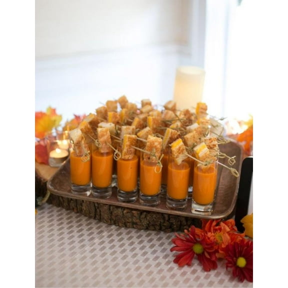 Acrylic Soup Appetizer Cups w/Mini Spoons or Toothpicks Set of 25