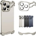 thumbnail image 1 of Alloy Armor for iPhone Case, Alloyarmor Premium Case, Minimalist Protective Shock Absorption Aerospace Grade Aluminum Shells, Elastomer Inlays Easy Fit (14 Pro,Gray), 1 of 1