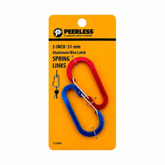 Multicolor Aluminum Latch Spring Links, 2 Pack, Peerless Chain Company, #4760239F