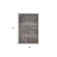 thumbnail image 7 of 5' x 8' Brown and Blue Oriental Printed Distressed Area Rug, 7 of 7