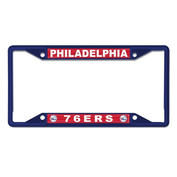 WinCraft Philadelphia 76ers Chrome Colored License Plate Frame