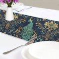 thumbnail image 4 of Yayeee Table Runner 70 inches Long for Home Kitchen Rectangle Dining Table Holiday Party Decoration, Navy Blue Peacock Pattern, 4 of 7