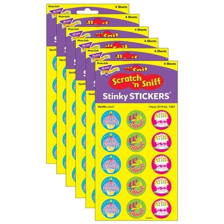 UPC: 0194629034505 | TREND Happy Birthday/Vanilla Stinky Stickers 60 Per Pack 6 Packs