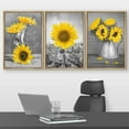 thumbnail image 2 of wall26 Framed Canvas Print Wall Art Set Duotone Botanical Sunflower Close Up Nature Wilderness Photography Modern Art Floral Decorative Relax/Calm for Living Room, Bedroom, Office - 24"x36", 2 of 5