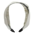thumbnail image 3 of Unique Bargains 1 Pc Headband Satin Solid Color Wide Hair Accessories Beige, 3 of 5