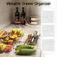 thumbnail image 6 of 25 PCS Clear Plastic Drawer Organizers Set,4-Size Versatile Bathroom and Vanity Drawer Organizer Trays, Storage Bins for Makeup, Jewelries, Kitchen Utensils and Office, 6 of 6