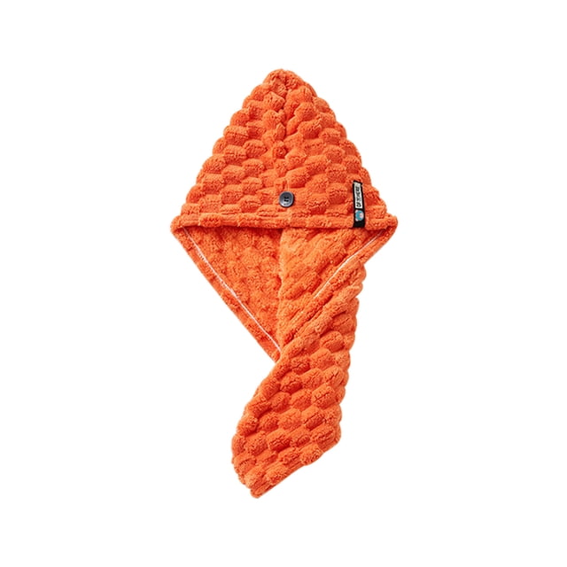 Bonnet de Douche en Velours Corail Double Couche pour Séchage Rapide