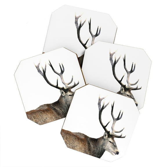 Society6 Oh My Deer by Emanuela Carratoni Coaster Set