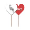 thumbnail image 1 of Pluma de ave valiente belleza Palillos de dientes bandera etiqueta de amor selección de pastelitos, 1 of 4