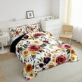 thumbnail image 6 of Castle Fairy Rose Flower 3 Pieces Queen Comforter Set,Botanical Plants Ultra Soft Bedding Sets,Spring Garden Bedding Comforter Set,Ultra Soft Floral Home Decor,Reversible, 6 of 6