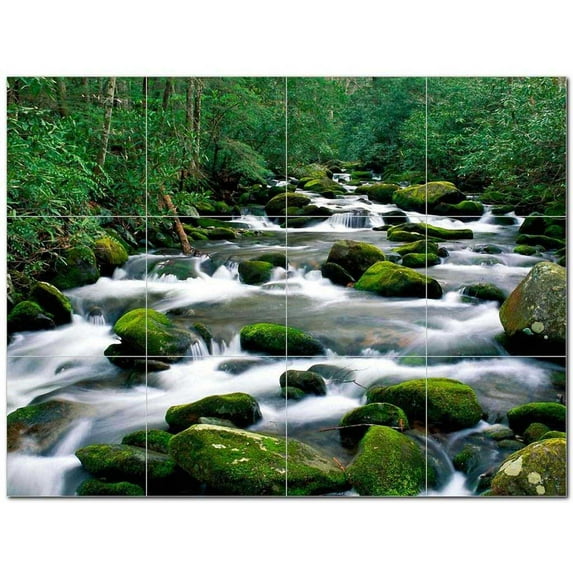 Waterfall Photo Ceramic Tile Mural Kitchen Backsplash Bathroom Shower 406127-S43