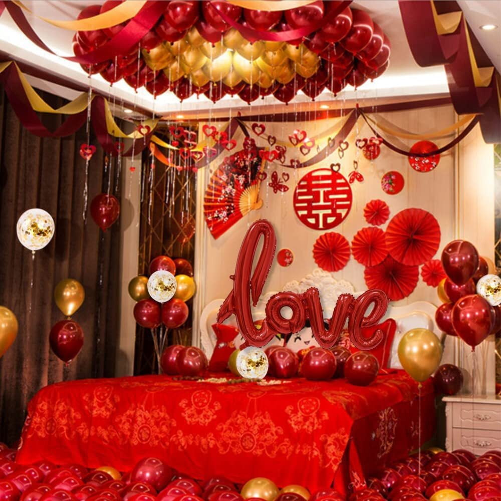 YANSION Valentine's Day Decorations Red Gold Heart Balloon Garland Arch Kit  Party Supplies with Love Balloons Valentines Romantic Decor Special Night Engagement  Anniversary Theme Party Supplies - Walmart.com