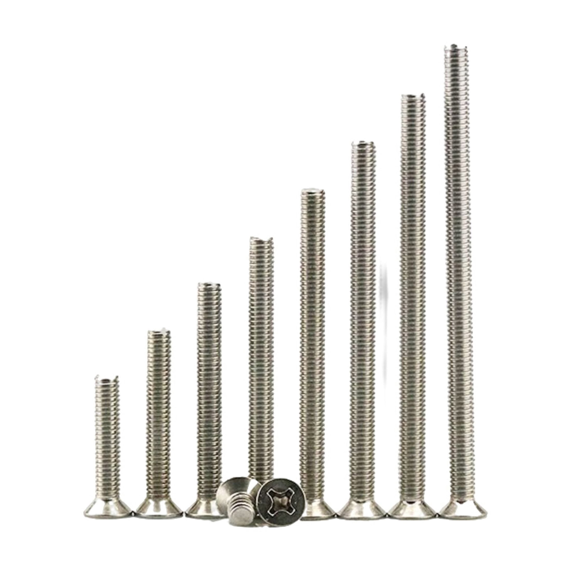 (20PCS) 304 Stainless Steel Extended Countersunk Head Combination Flat Head Screws M3.5X10mm.