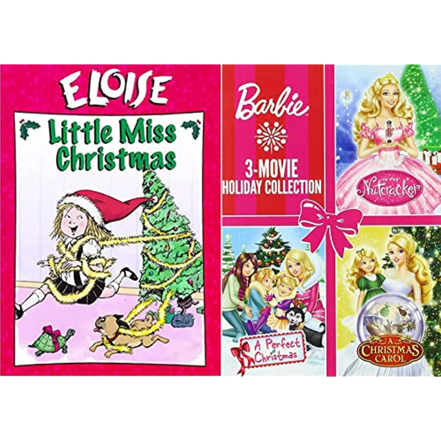 Discover Magical Holiday Barbie Cartoon NutcrackerPerfect ChristmasCarol + Eloise Little Miss Dvd Double Feature Bundle 2 Girls Pack Discover Magical Holiday Barbie Cartoon NutcrackerPerfect ChristmasCarol + Eloise Little Miss Dvd Double Feature Bundle 2 Girls Pack