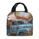 thumbnail image 1 of Fotbe Rustic Vintage Truck Autumn Bolsa Térmica con Estampado y Forro de Aluminio Grueso Bolsa de Almuerzo con Bolsillo Frontal para Hombres y Mujeres, Ideal para Trabajo, Escuela, 1 of 8