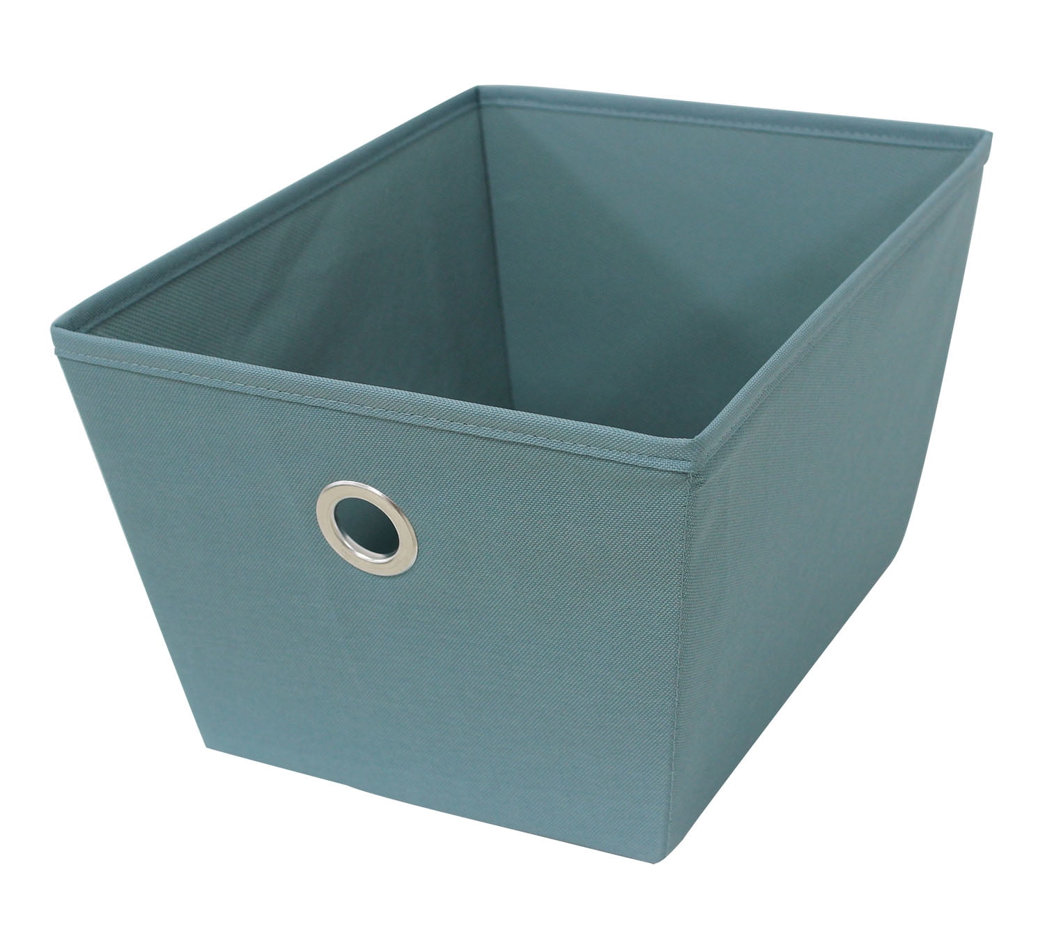 Mainstays Large Storage Bins (10" x 13" x 7.5"), Set of 4, Aqua Slate