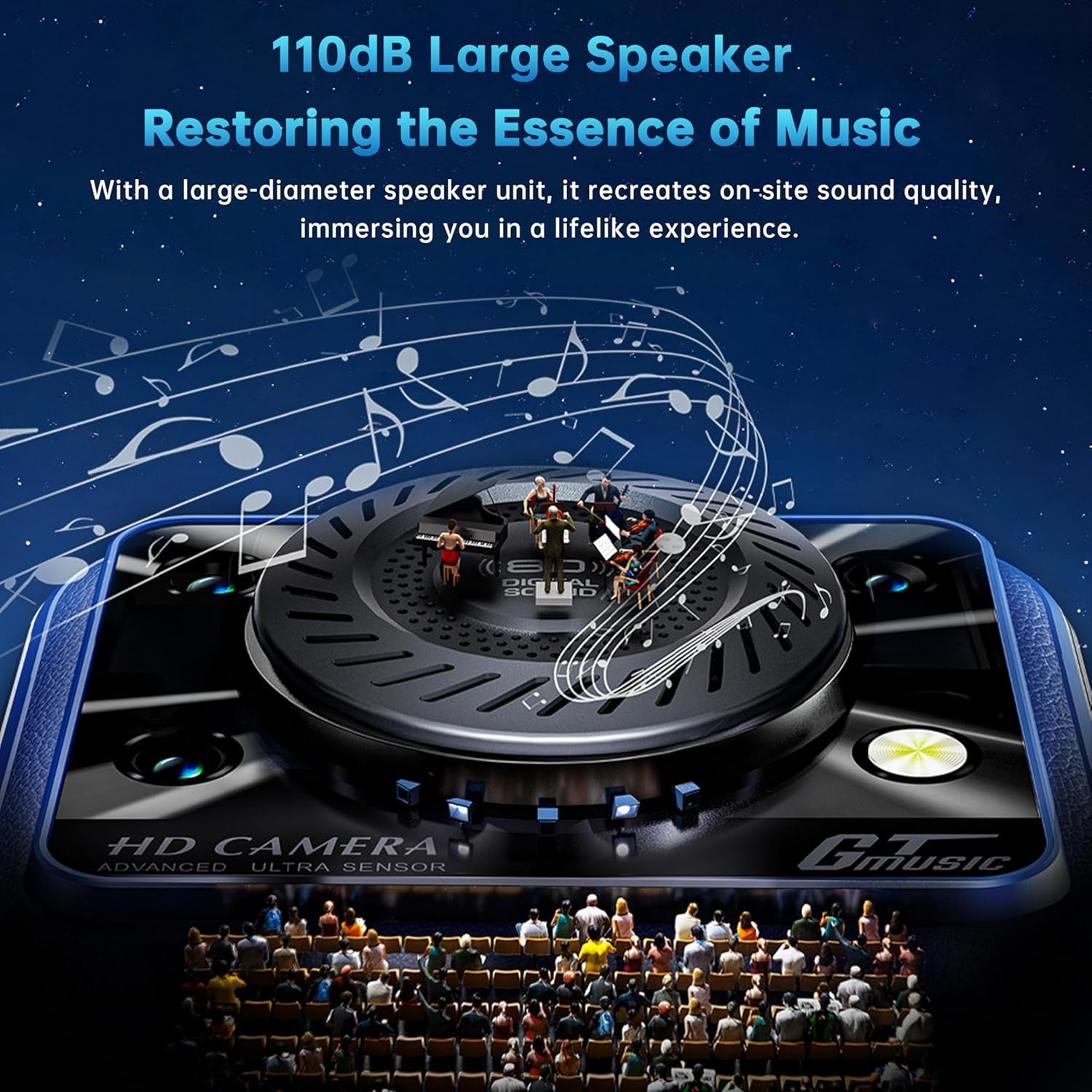 OUKITEL C60 Cell Phones Unlocked Android 15-10000 mAh Battery 16GB +128GB/1TB TF Android Phones, 6.88”HD+ Display 13MP Camera 110dB Speaker Smartphone, 120LM Flashlight/Fingerprint/OTG/4G Dual SIM