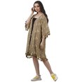 thumbnail image 4 of Moomaya Moss Georgette Printed Shrug Beach Cloth 3/4 Sleeve Cardigans For Women, 4 of 6