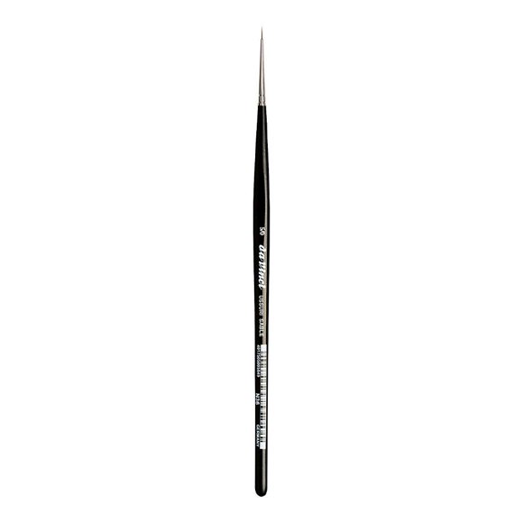 da Vinci Watercolor Series 36 Paint Brush, Round Russian Red Sable with Black Handle, Size 5/0