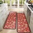 thumbnail image 4 of Kitchen Rugs Sets Of 2,Red Christmas Gingerbread and Mitten Pattern Anti Fatigue Kitchen Mat Rugs Non Slip Washable,Decorative Kitchen Floor Mats for Kitchen,Sink,Laundry,17"x47"+17"x47", 4 of 5