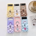 thumbnail image 1 of For Samsung Galaxy Z Filp3 5G Case Cover,Shockproof Luxury Plush Bear Case，TPU Silm Case Cover With Ring, 1 of 5
