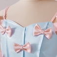 thumbnail image 4 of Flower Girls Big Bowknot Dress Spaghetti Strap Tulle Dress Long A Line Wedding Pageant Dresses, 4 of 7
