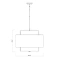 thumbnail image 2 of Z-Lite 739P24 Harlech 3 Light 25" Wide Drum Chandelier - Bronze / Rubbed Brass, 2 of 7