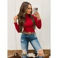thumbnail image 3 of MOYIKO Mock Turtleneck for Women Long Sleeve Fitted Shirts Tight Tops Tees, 3 of 8