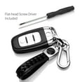 thumbnail image 4 of Nissan Titan Logo in White Braided Rope Genuine Leather Chrome Hook Key Chain, 4 of 7
