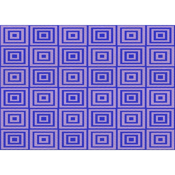 Ahgly Company Indoor Rectangle Patterned Bright Lilac Purple Area Rugs, 7' x 9'