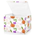 thumbnail image 2 of Colorful onion pattern background design Storage Bins, Foldable Cloth Basket, Cube Organizer with 2 Handles, Suitable for bedrooms, living rooms, wardrobes, and workspaces, With cover, 2 of 5