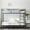 Black, variant on Metal Bunk Bed Twin Over Twin, Industrial Bunkbeds with Ladder and Full-Length Guardrail, Noise Free, No Boxing Spring Needed, Iron Bed for School, Bedroom, Black