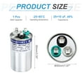 thumbnail image 2 of Uxcell 25+10 MFD CBB65 Run Start Capacitor 25+10 uF, 370/440V Round AC Capacitor for AC Motor Run, HVAC, Air Conditioner, Condenser Motors, 2 of 5