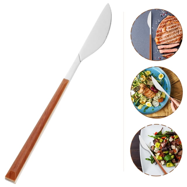Raindrops Chocolate Stainless Steel Steak Cutter Ergonomic Design for Dinner Party and Daily Use