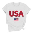 thumbnail image 4 of American Flag Shirts for Women: USA Flag Graphic Tee 4th July T Shirt Blouse Tops, 4 of 6