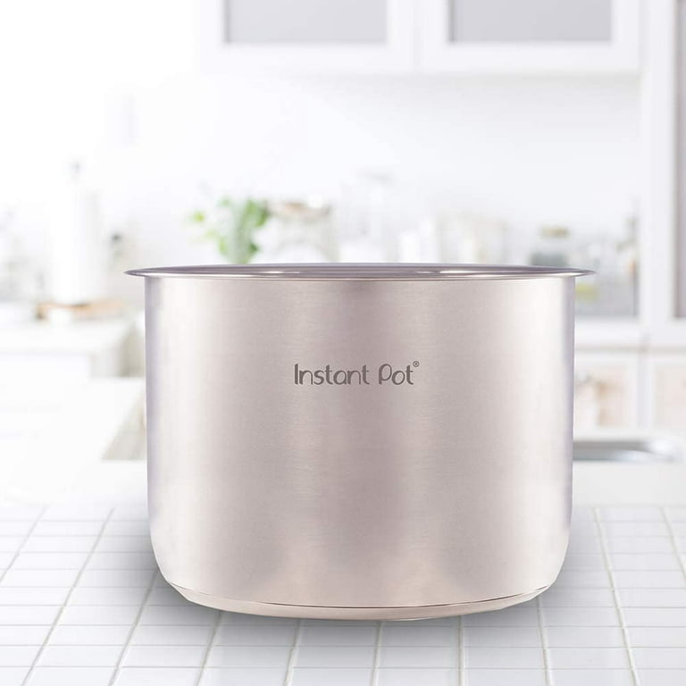 Instant Pot Stainless Steel Inner Cooking Pot with Handles, 6-Qt, Polished  Surface, Rice Cooker, Stainless Steel Cooking Pot, Use with 6-Qt Duo Evo
