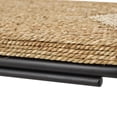 thumbnail image 5 of DecMode 18" x 26" Brown Dried Plant Handmade Coiled C-Shaped Accent Table with Black Metal Legs, 1-Piece, 5 of 9