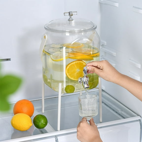 3 Gallon Beverage Dispenser, Iced Tea Pitcher for Fridge with Spigot and Handle, Drink Dispenser Refrigerator Cold Water Dispenser - Perfect for Parties, Juice, Lemonade & Laundry Detergent