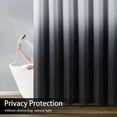 thumbnail image 5 of Black Shower Curtains Black and White Ombre Bath Curtains for Bathroom, Textured Fabric Shower Curtain Liner with 12 Hooks, Water Repellent, Machine Washable, 72 x 72 inch, 5 of 6