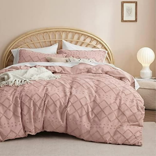 Housse de Couette Boho Format Grand Literie Boho Housse de Couette Grand Tuftée pour Toutes les Saisons Broderie Shabby Chic Literie Maison Couette Non Incluse ( x &#;)