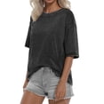 thumbnail image 2 of Sundazz Oversized T Shirts for Women Cotton Vintage Acid Wash Tees Baggy Shirts Trendy Casual Tops, 2 of 9