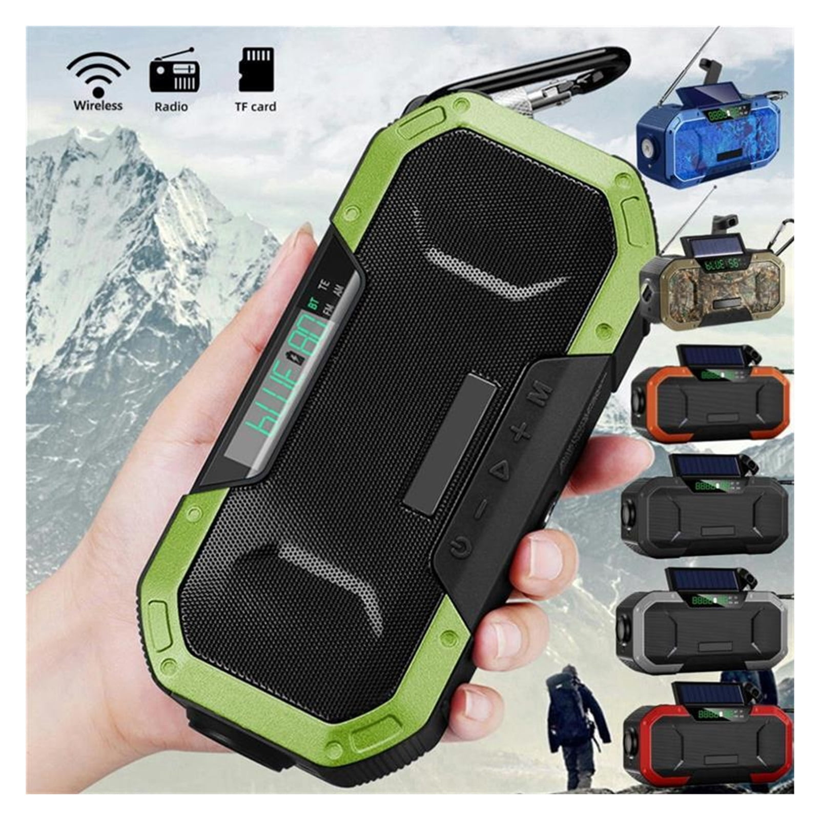 Portable Multifunctional 5000mAh Solar USB Power Bank With Hand-cranked Power Generation And Automatic Channel Search For Emergency Radio ,Listen Anytime, Anywhere