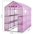 thumbnail image 2 of Machrus Ogrow Premium PE Greenhouse Replacement Cover for Your Outdoor Walk in Greenhouse - Lilac - Fits Frame 98"L x 49"W x 75"H, 2 of 5