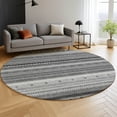 thumbnail image 6 of Addison Rugs Mayfield Premium Machine Washable Transitional Stripes Gray Round Rug, 8' x 8', 6 of 6